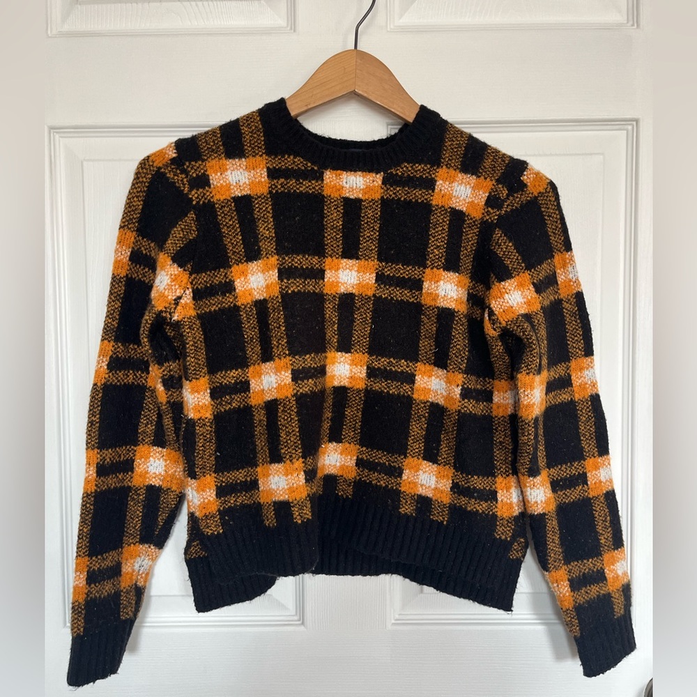 forever21 long sleeve plaid sweater
